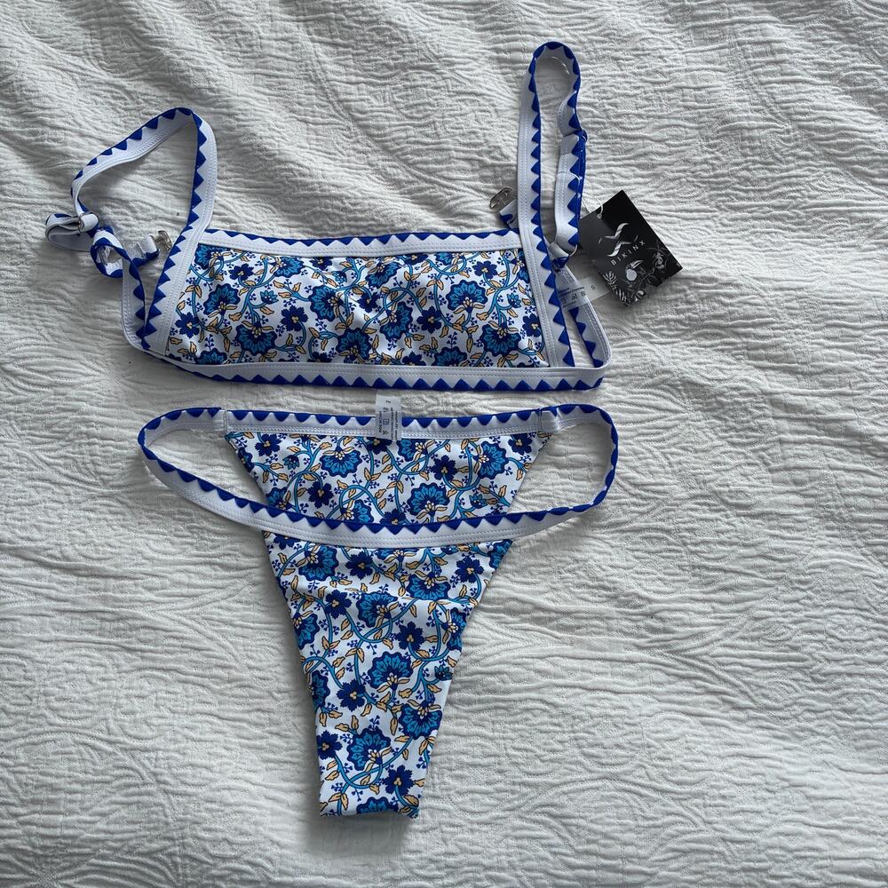 Bikinx Small Blue Floral Bikini new with tags